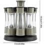 Fdit 8pcs/ Set Spice Bottle Jar Cruet Salt Pepper Storage Organizer Kitchen Tool