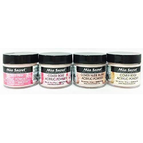 Mia Secret Cover Acrylic Powder 4 Pc Set - 1 oz Beige/Nude/Pink/Rose