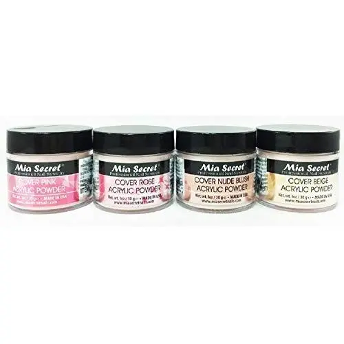 Mia Secret Cover Acrylic Powder 4 Pc Set - 1 oz Beige/Nude/Pink/Rose