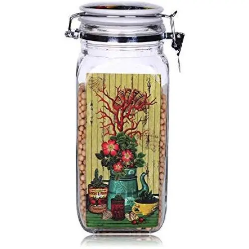 Glasbehälter für Lebensmittel – Yl Ly Lagerbehälter, Getreide, Snacks, Trockenfrüchte, Milchpulver – 1650ml Transparent.
