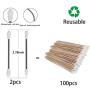 Last Swab Reusable Q tips, Double Tipped for Precision Makeup, Cotton Buds for Ear Cleaning, Reusable Cotton Swabs 2 Packs (Black)