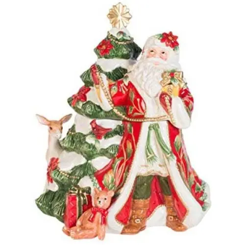 Pot à biscuits en forme de cardinal de Noël, Fitz & Floyd, modèle 49-751, rouge de Noël (3 litres) Pot à biscuits en forme de cardinal de Noël, Fitz & Floyd, modèle 49-751, rouge de Noël (3 litres)