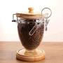 Kitchen Food Storage Jar Airtight Food Storage storage jar, Coffee Bean Sealed Can Plastic Food Transparent Jar (Size : 950ml)