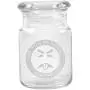Bocal à Herbes en Verre Transparent avec Couvercle 4,5 oz avec Logo Mr Yuk de Smoke Promos Bocal à Herbes en Verre Transparent avec Couvercle 4,5 oz avec Logo Mr Yuk de Smoke Promos