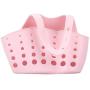 Ninasill Kitchen Sink Drain Rack Portable Home Kitchen Hanging Drain Bag Basket Bath Storage Tools Sink Holder (Pink)