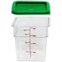 Cambro Polycarbonate Square Food Storage Containers 4 Quart With Lid - Pack of 2