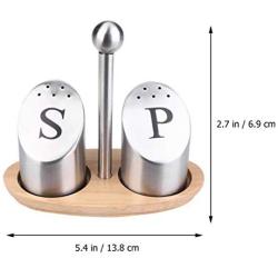 UPKOCH Stainless Steel Salt Shaker Spice Grinder Dispenser Condiment Storage Box Pepper Sugar Jar