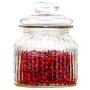 Sealed Glass Bottle Storage Jar Food Grains Moisture-proof Honey Jam Coffee Seal Storage Cans DELICATEWNN (Capacity : 650ml1)