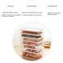 Transparente Kunststoff-Kühlschrank-Aufbewahrungsbox - Kühlschrank Obst Lebensmittel Organizer Dick Wandstärke Platzsparend für Währungsboxen Gläser Behälter Kunststoff-Lebensmittelbehälter