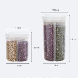 Multi-grain storage box, plastic transparent storage tank, kitchen moisture-proof grid bean sealed can