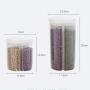 Multi-grain storage box, plastic transparent storage tank, kitchen moisture-proof grid bean sealed can