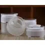 TOPWEL 20g/30g/50g 3PCS Frosted Glass with Acrylic White Lid Empty Refillable Cosmetic Cream Jar Pot Bottle Container (50g) TOPWEL 20g/30g/50g 3PCS Frosted Glass with Acrylic White Lid Empty Refillable Cosmetic Cream Jar Pot Bottle Container (50g)