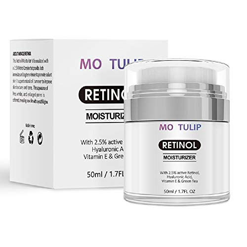 Retinol Moisturizer Cream 1.7 Oz for Face and Eye Area With Retinol, Hyaluronic Acid, Vitamin E Day and Night Anti Aging, Anti Wrinkles, Fine Lines