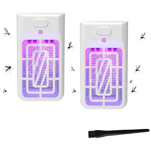 Indoor Plug-in Bug Zapper - Mosquito Trap with UV Light ,Mosquito eradicator- Indoor Mosquito Killer - Electric Insect Repellent - Gnat Trap for Mosquitoes Fruit Flies and Flying Gnats -2 Pack Indoor Plug-in Bug Zapper - Mosquito Trap with UV Light ,Mosquito eradicator- Indoor Mosquito Killer - Electric Insect Repellent - Gnat Trap for Mosquitoes Fruit Flies and Flying Gnats -2 Pack