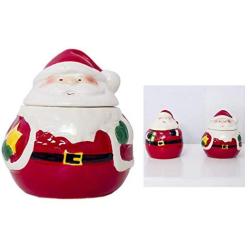 UPKOCH Cute Salt Pepper Jar Santa Claus Ceramic Container Christmas Decor Kitchenware