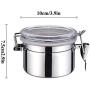 KAFEI Coffee Storage Cannister,Coffee Jar Tea Caddy Kitchen Storage Tin Canister, Stainless Steel Containers Canisters with Co2 Valve, for Coffee, Tea, Nuts and Powders