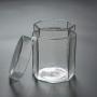 Brief Glass Tea Storage Jar Office Flower Tea Seal Cans With Lid Coffee Beans Sugar Tanks Canister,A