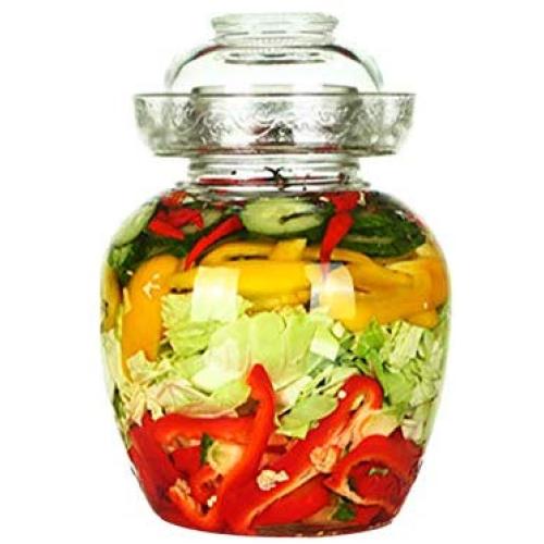 MFWFR Kimchi jar, Thick Glass Sealed Transparent Pickling jar, Pickles jar Pickles Tank Home,M1