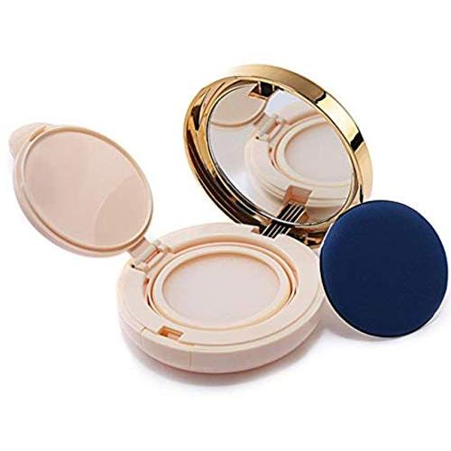 15ml 0.5 oz Golden Air Cushion Puff Case BB Cream Box for Liquid Foundation Loose Powder Concealer With Air in Puff and Extra Inner Mirror Upscale Empty Refillable Detachable