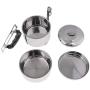 joyMerit Stainless Steel Thermal Storage Organizer Food Containers 3 Sizes - 2 Tier