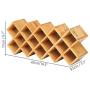 4-Tier Bamboo Countertop Spice Rack Organizer Organiser, Criss-Cross Kitchen cabinet Free-Standing Countertop Storage Organizer shelf Fit for Round and Square Spice Jar, Can, Bottle(Jars Not Include)