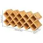 Schwarzes 18-Fächer Bamboo Küchendachboard Gewürzregal Organizer, Küchenschrank Regal Wandhalterung Tür Gewürz-Aufbewahrung, Geeignet für runde und eckige Gewürzflaschen, Freistehend für Schränke, Schränke oder Schubladen.