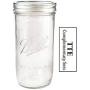 Ball Single 24oz Wide Mouth 1.5 Pint Mason Jar Canning w/Lid & Band for Preserving & Freezing