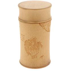 joyMerit Wooden Bamboo Jar Lided Canister For Bathroom & Kitchen Teaware Food Storage - g