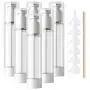Bouteille Vide Transparente 50ml / 1.7oz 6pcs PS Plastique Pompe à Vide à Presser pour Cosmétiques Maquillage Sérums Crèmes Lotions Voyage Toiletteries Tonique Échantillons