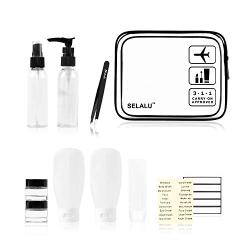 Travel Bottles Set - TSA Approved Toiletry Bag, Leakproof Refillable Travel Containers, Squeezable Travel Tubes, Superior Quality Travel Jars, Perfect for Business or Personal Travel, Fun Outdoors