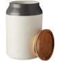 Jamie Oliver Food Storage Jar with Wooden Lid, Medium Ceramic Kitchen Container, Gray