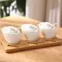 Nie aufgeben Küchengewürz Set Keramik einfaches Gewürzglas Speiseöl- und Gewürzbehälter Set (Design: A)