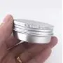 12 Stück 30 ml 1 oz Silberne Rund Metallbehälter mit Feststellbügelverschluss Aluminium Kosmetische Dose Behälter für Lippenbalsam Nagelkunst Tee Pulver Creme Kerzen Augenbrauen Make-up Basteln Schmuck
