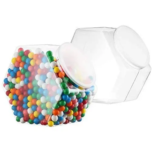 Pack of 2-1 Gallon Cookie Containers With Lids – Klare Kunststoff-Lebensmittelbehälter – Küchentopfrezeptoren – Großer Mund für einfaches Nachfüllen – Ideal für hausgemachte Kekse, Kuchen, lebensmittelecht