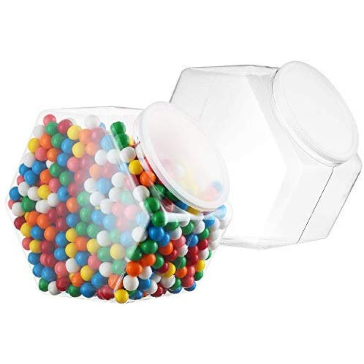 Pack of 2-1 Gallon Cookie Containers With Lids ? Plastic Clear