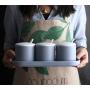 Porcelain Seasoning Container Jar Set, Ceramic Food Storage Condiment Container Spice Jar Ceramic Serving Spoon Tray-a