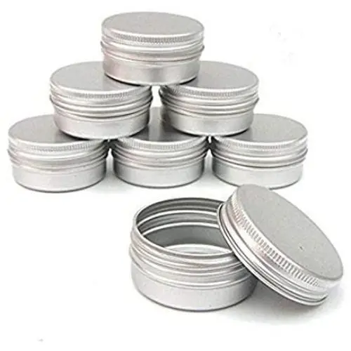 CTKcom 1-Ounce Metal Tins Screw Top Flat Aluminum Silver Slide Round Tin Containers For Lip Balm,Crafts,Cosmetic,Candles,Travel Storage Kit (Pack of 10) CTKcom 1-Ounce Metal Tins Screw Top Flat Aluminum Silver Slide Round Tin Containers For Lip Balm,Crafts,Cosmetic,Candles,Travel Storage Kit (Pack of 10)
