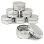 CTKcom 1-Ounce Metal Tins Screw Top Flat Aluminum Silver Slide Round Tin Containers For Lip Balm,Crafts,Cosmetic,Candles,Travel Storage Kit (Pack of 10) CTKcom 1-Ounce Metal Tins Screw Top Flat Aluminum Silver Slide Round Tin Containers For Lip Balm,Crafts,Cosmetic,Candles,Travel Storage Kit (Pack of 10)