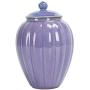 Ceramic Pottery Cereal Containers Canister Cookie Jar with Lids Large, Airtight Food Storage Containers Bins for Kitchen Pantry Organization Flour Rice Candy Bulk, 1.5L, 20x14cm (Color : Purple)