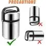 Thermos für Suppe, 61 oz (1.8 L) Nahrungsbehälter mit Griff, 3stufige Thermos für heiße Speisen, Vakuumisolierte Edelstahlflasche, Reise-Lebensmitteltopf, Bento-Box (1.8 L)