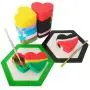 SZBS A Set Silicone Container Hexagon Mat 17ml Container Heart-Shape Container Wax Oil Container Concentrate Storage Containers Wax Silicone Jar With A Metal Rod (Black, 1) SZBS A Set Silicone Container Hexagon Mat 17ml Container Heart-Shape Container Wax Oil Container Concentrate Storage Containers Wax Silicone Jar With A Metal Rod (Black, 1)