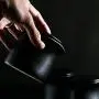 Céramique Vintage, Pot à Sucre, Pot à Sel, Pot à Poivre, Récipient de Conserve, Boîte à Épices avec Couvercle et Cuillère pour la Maison et la Cuisine – Noir Céramique Vintage, Pot à Sucre, Pot à Sel, Pot à Poivre, Récipient de Conserve, Boîte à Épices avec Couvercle et Cuillère pour la Maison et la Cuisine – Noir