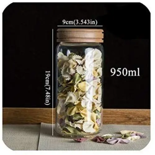 Borsichtglas Glas Lagergläser Flaschen Sets mit Holzdeckel für Gewürze Tee Kaffee Süßigkeiten Großpackung luftdichter Behälter Mason, 950lbs (ca. 425kg)