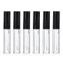 6Pcs 4ml Eyeliner Vials Tube Empty Refillable Plastic Clear Mascara Tube Eyelashes Tube Eyeliner Bottle With Plug and Black Lid Portable Travel Eyelash Growth Oil Tube Container