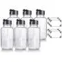 8 oz / 240 ml Clear Glass Square Spice Jar with Black Sifter (6 Pack) + Labels - Two Sided Sifter Cap (Shaker Holes/Pour Open) and Freshness Seal for a Professional Look 8 oz / 240 ml Clear Glass Square Spice Jar with Black Sifter (6 Pack) + Labels - Two Sided Sifter Cap (Shaker Holes/Pour Open) and Freshness Seal for a Professional Look