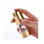 1PCS 15ml/30ml/50ml Empty Refillable Upscale Clear and Gold Acrylic Airless Vacuum Eye Cream Essence Lotion Pump Bottle Toiletries Container Travel Bottle Cosmetic Make up Toner Jar Pot (15ml/ 0.5oz)