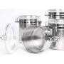 TOOGOO Airtight Canisters Sets for The Kitchen Stainless Steel - Beautiful for Kitchen Counter, Small 32oz, Food Storage Container, Tea Coffee Sugar Canisters