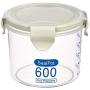 Kitchen Food Storage Jar Airtight Food Storage Transparent plastic sealed tank jar Circular band cover food jars kitchen Cereal Foodstuff admit cartridge storage tanks, Snap, 1077 Nordic green 600ml