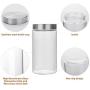 Glass Storage Canister Jars with Stainless Steel Lids For The Kitchen,Set of 3,57 oz