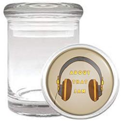 About That Jam Headphones Medical Odorless Glass Jar